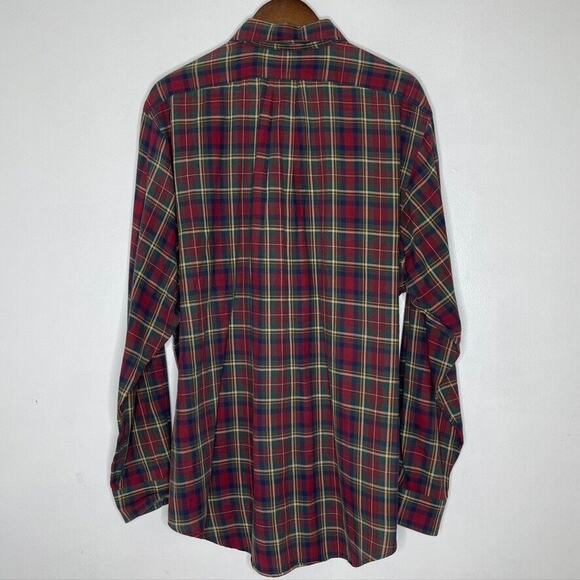 Ralph Lauren Red Checkered Plaid Patterned Button Long Sleeve Size XL Men's - Picture 6 of 6